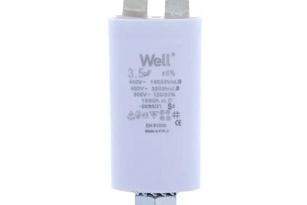 Condensator pornire motor 400V 3.5uF cu pin, Well