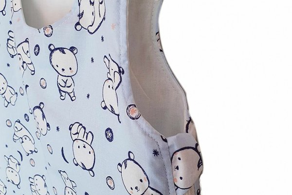 Sac de dormit copii 1 tog KidsDecor Baby Bear albastru din bumbac 140 cm