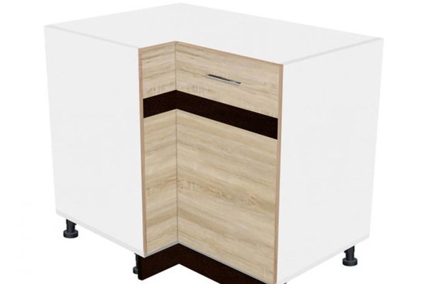 Corp colt inferior YANA, 1 usa, corp alb, fronturi sonoma deschis + inchis, 90x62x77 cm