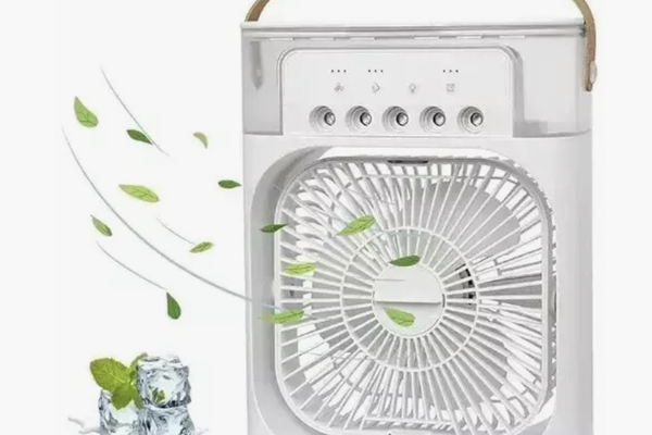Ventilator portabil cu umidificator incorporat conectare USB cu lumina de noapte