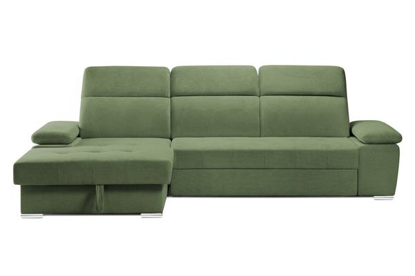 Colțar Extensibil TRENDY, cu ladă de depozitare, cu tetiere reglabile, variante stânga/dreapta 295x170x105 cm