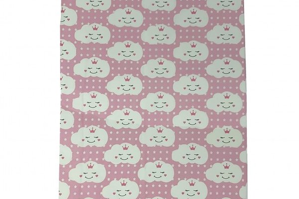 Cearsaf cu elastic pe colt 140x70 cm Norisori zambareti roz