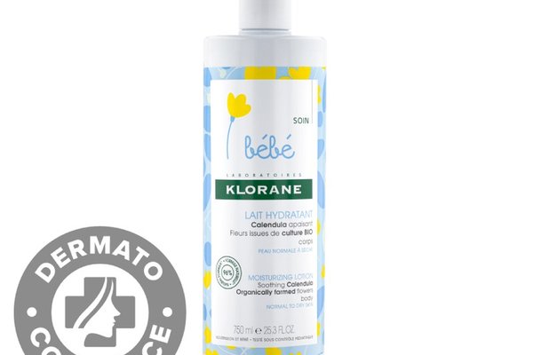 Lapte hidratant Klorane Bebe 750ml pentru ingrijirea pielii sensibile a bebelusilor