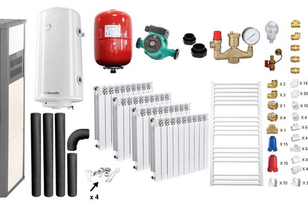 Pachet de Incalzire si Apa Calda Fornello Roma E 22 kW cu Accesorii Complete