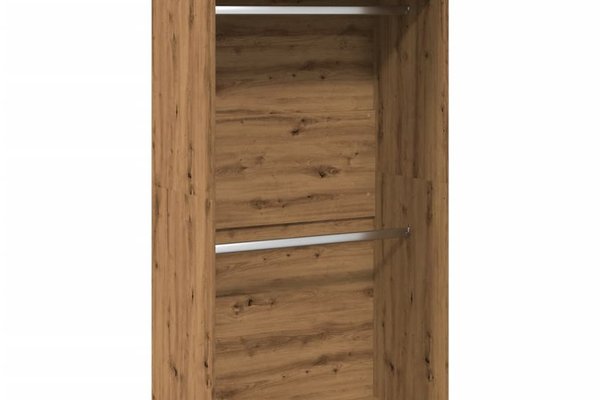 Dulap din lemn prelucrat, stejar artizanal, 100x50x200 cm, cu 1 raft