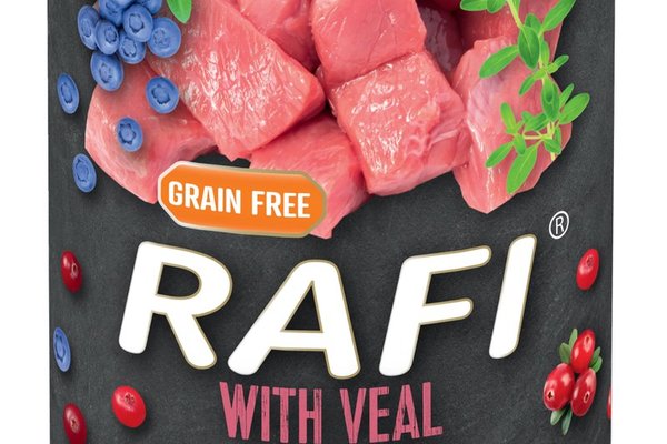 Hrana Umeda Caini, Rafi Dog Junior, Vitel si Afine, 400 g