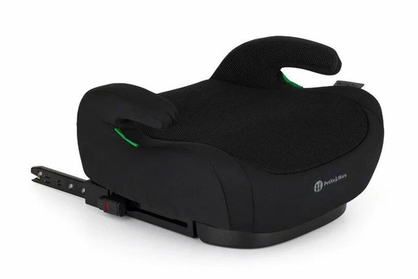 Inaltator auto Petite&Mars Optimus Pro I-size pentru copii 125-150 cm, 22-36 kg, cu ISOFIX, husa detasabila, ergonomic, negru