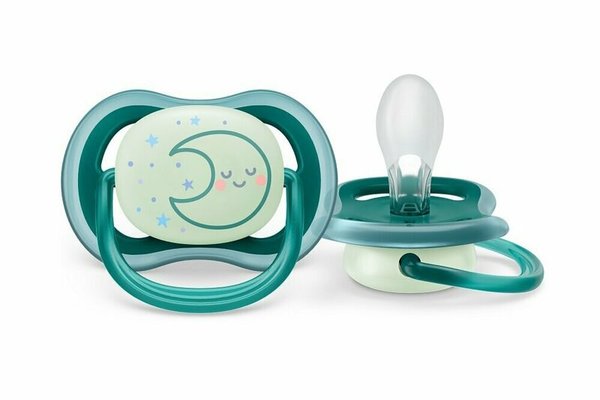 Philips Avent Ultra Air Suzeta Ortodontica pentru Bebei, Silicon Moale, Fara BPA, Verde Inchis, 6-18 luni