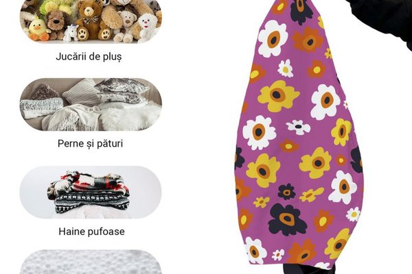 Husa Updeco pentru Bean Bag Para XL - Fundal Mov