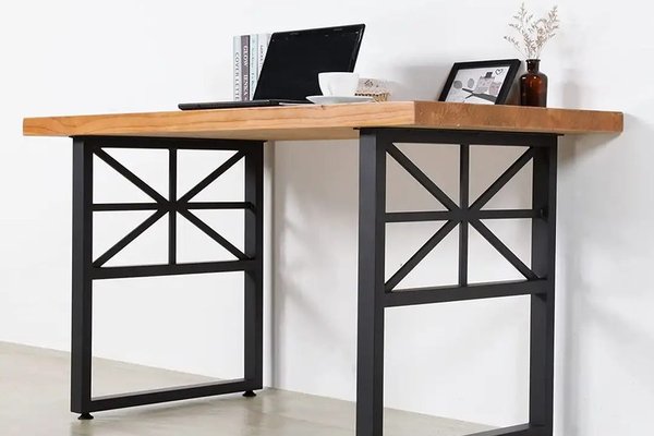 Set de Picioare pentru Masa Homs, Metal Negru, Dimensiuni 55x72 cm, Model 30689