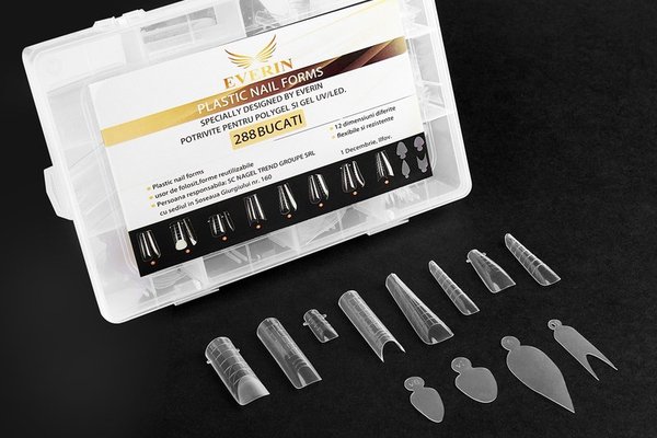 Set Tipsuri Reutilizabile 8 Forme + French Pads Silicon | Everin