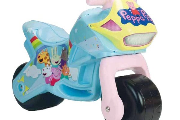 Motocicleta Ride-On pentru copii Peppa Pig, fara pedale, stabila si usor de utilizat, 18-36 luni
