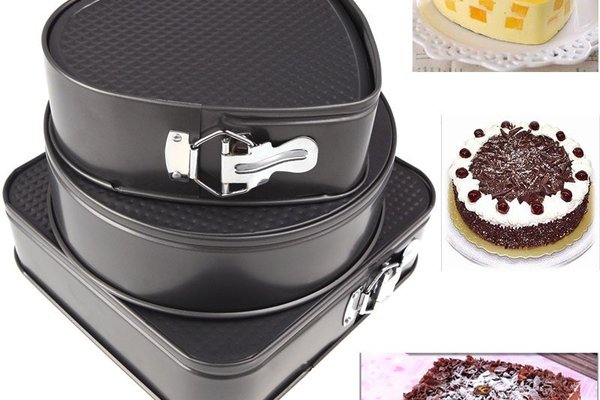Set 3 tavi cu FORME de prajituri si tort dimensiuni diferite fund detasabil