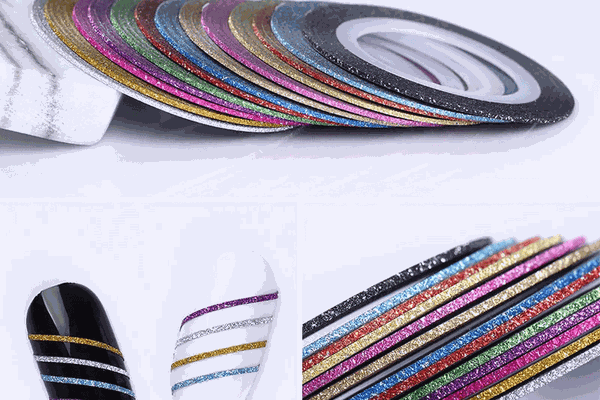 Banda Decorativa Glitter Set 10 culori- 1mm. - BDG2 - EVERIN