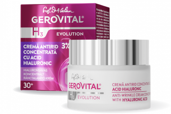 Crema antirid H3 Evolution cu acid hialuronic concentrat, 50ml, Gerovital