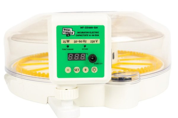 Incubator Oua Electric Micul Fermier MF-ZO1005, Capacitate 12-36 Oua