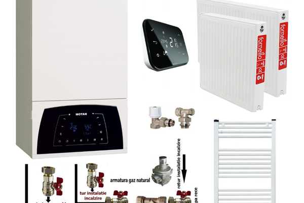 Pachet de incalzire pentru apartament cu centrala termica Motan Condens Plus 100 25 kW
