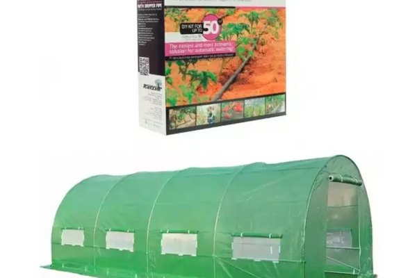 Micul Fermier - sera de gradina 10 x 3 x 2 m cu kit de irigare prin picurare pentru maximum 50 mp