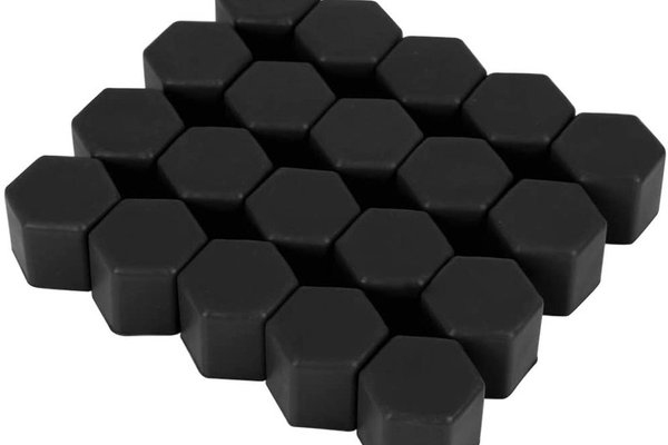 Set 20 capace prezoane 17" NEGRE din Silicon pentru jante