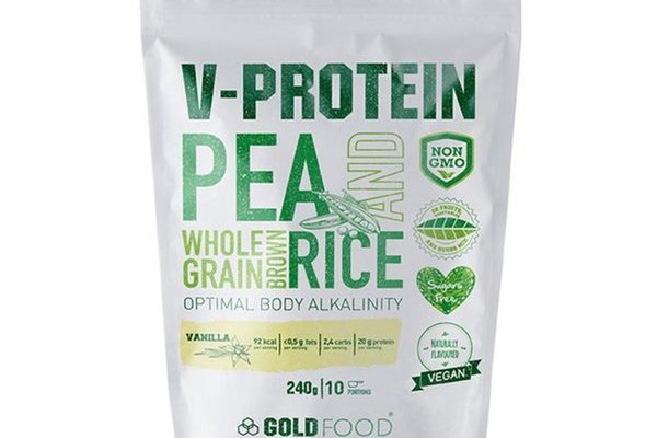 Gold Nutrition V Protein Vanilie 240g - Pudra Proteica Delicioasa