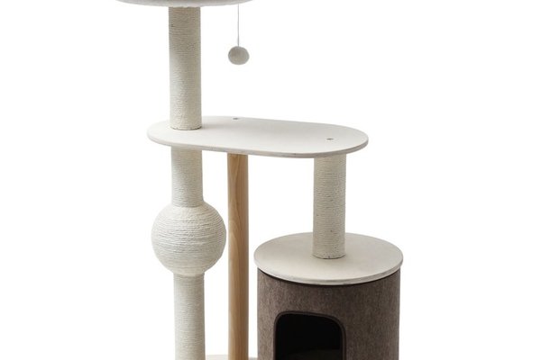 Ansamblu de joaca pisici, Meraki Home, Ivory Haven, 72x29x41.5 cm