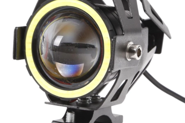 Proiector led U7 angel eyes, Moto, ATV, Off Road cu 2 faze si mod stroboscop