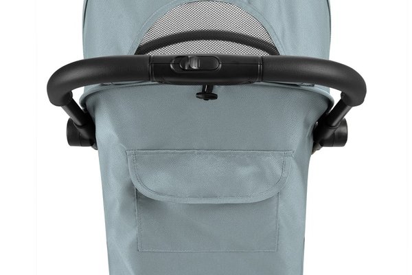 Carucior sport pentru copii KikkaBoo Joy MintBlue,Cadru din aluminiu,Sistem automat de pliere One Touch,Roti pivotante cu suspensii,Spatar si suport picioare reglabile,Capotina,recomandat de la nastere pana la 22kg