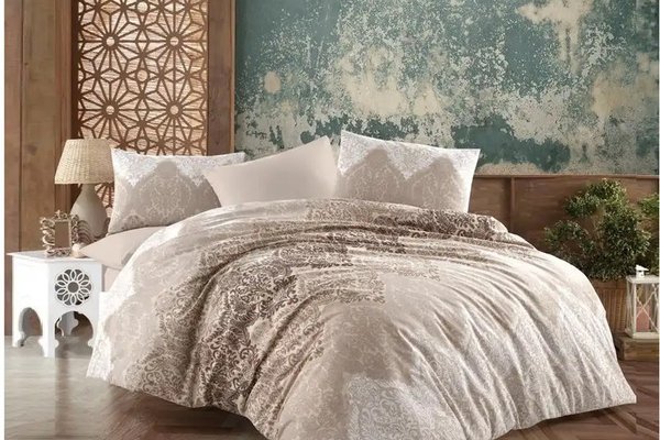 Lenjerie de pat bumbac satinat 2 persoane,homs,serie D 270,00015