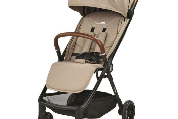 Carucior sport, FreeON, Bold, Pliabil automat, Roti cu suspensii, De la nastere pana la 22 kg, Cu spatar reglabil in 3 pozitii, Beige