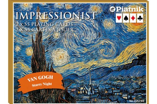 Set de Carti de Joc de Lux Van Gogh Starry Night - 2 Pachete