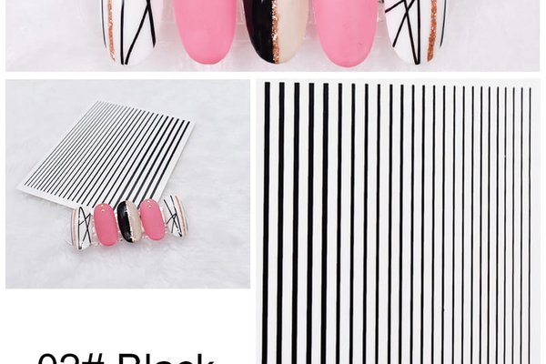 Sticker decor unghii negru cb-021