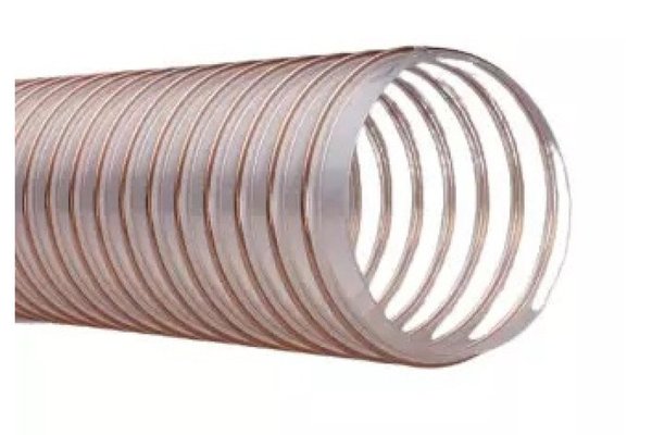 Furtun exhaustor, PU FLEXADUX, 1.0mm, 100mm, pentru granule, cereale, ingrasamant, granule, rumegus
