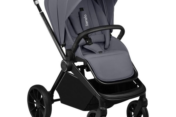 Carucior sport Lionelo Mika Plus, Cadru din aluminiu, Copertina XXL, Spatar reglabil, Accesorii incluse, Pana la 22 kg, 6-48 luni, Gri