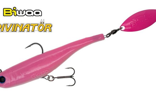 Nălucă Spinnertail Biwaa Divinator Junior, UV Pink, 14cm, 22g