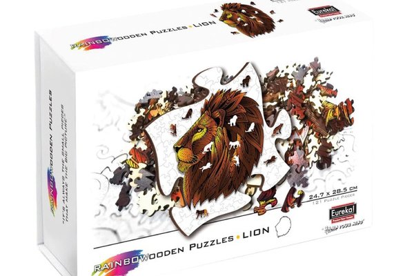 Puzzle din Lemn Multicolorat - Leu, 121 piese