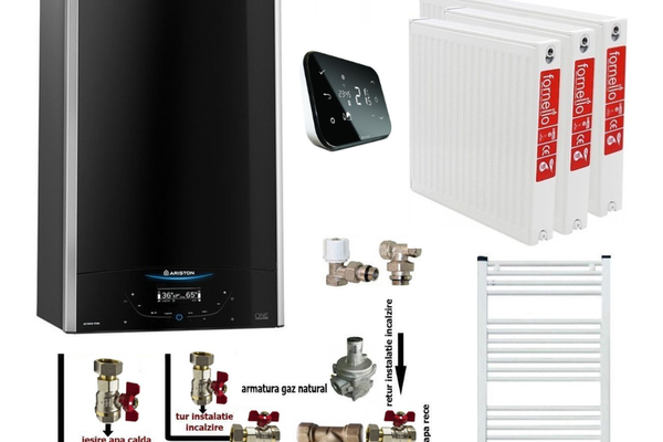 Pachet complet incalzire pentru apartament 2 camere Ariston Alteas One Net 24, 24 kW
