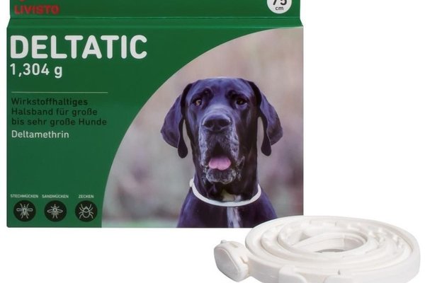 Deltatic 75 cm, zgarda antiparazitara pentru caini de talie mare