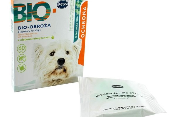 Zgarda Antiparazitara Caini PESS Bio cu Uleiuri Esentiale Naturale, 60 cm