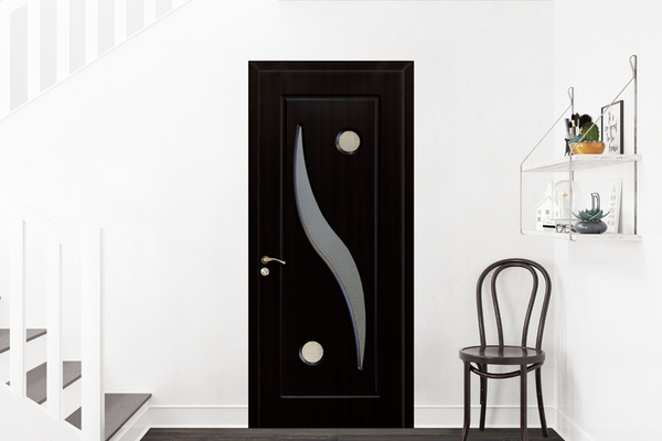Usa de interior din lemn cu geam Modern OP-063 Wenge 2000/700