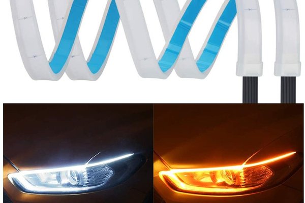 Set 2 Benzi Matrix 45CM LED flexibile pentru faruri-alb si galben