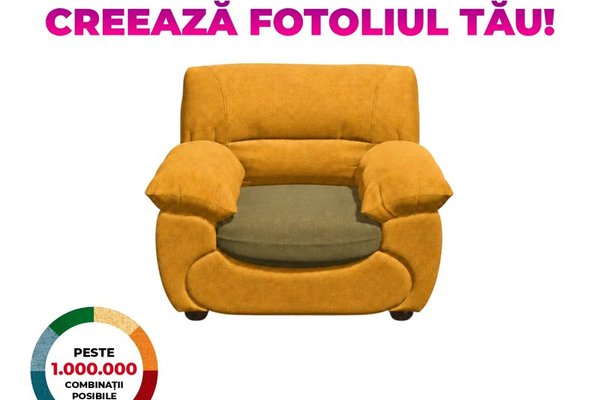 Fotoliu LUXOR cu Dimensiuni 120x95x95 cm si Configurator 3D