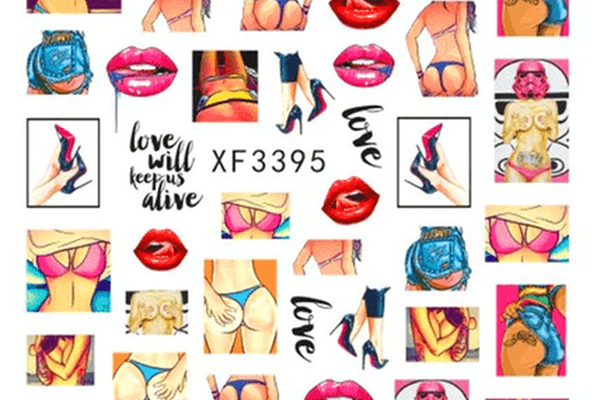 Sticker decor unghii XF3395