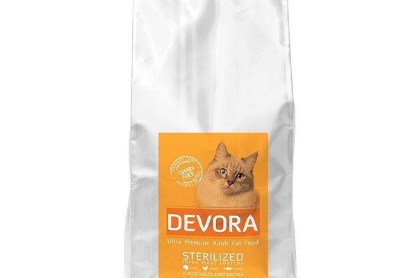 Devora Cat Grain Free Sterilised Turkey, Chicken & Hering, 7.5 kg