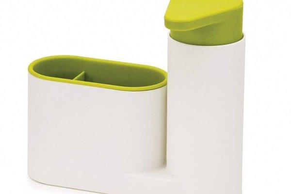 Organizator pentru chiuveta 2in1 plastic, alb/verde