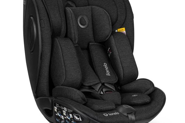 Scaun auto Lionelo Moxie Next i-Size, 40-105 cm, tetiera reglabila in 8 trepte, spatar cu 5 pozitii, husa din bambus, protectie SIP, negru