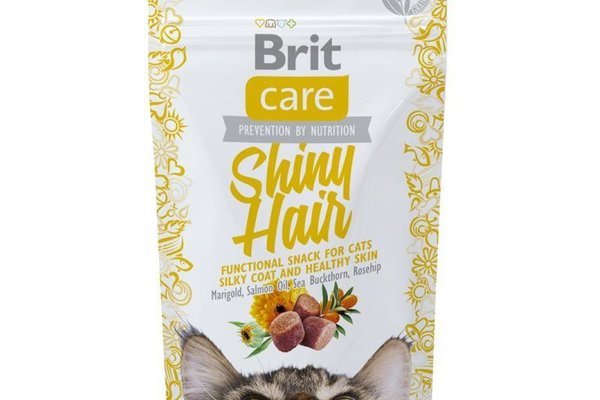 Brit Care Cat Snack Shiny Hair, 50 g
