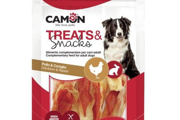 Recompense pentru caini, Camon, Urechi de Iepure si Carne de Pui, 80 g