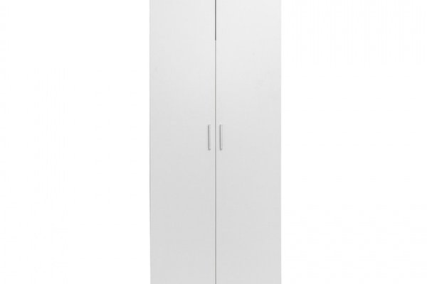 Dulap ALMA 2 usi, 1 raft, bara haine, alb, 80x52x203 cm