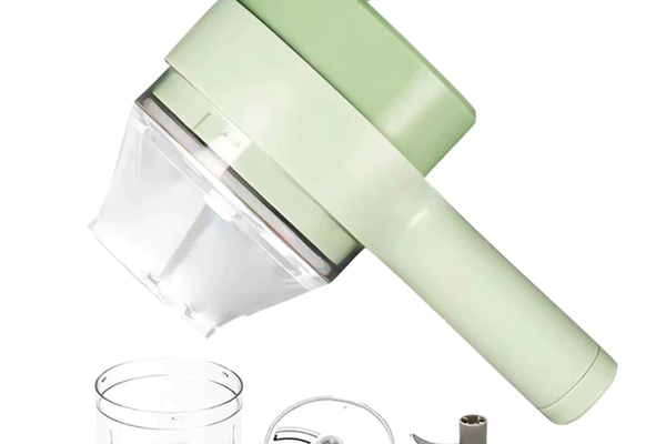 UB Tocator electric 4 in 1 pentru carne, legume si fructe, portabil, verde