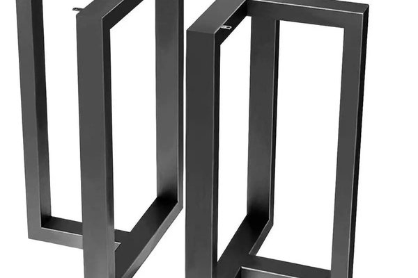 Set 2 picioare masa Homs, metal negru, 55x71 cm, model 30631